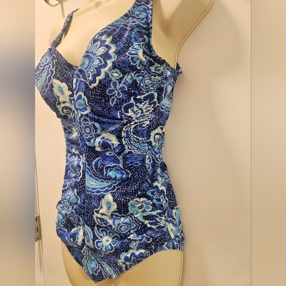 Rose.Marie.Reid 1 Piece Swimsuit Floral Print Size 12 - Picture 4 of 13